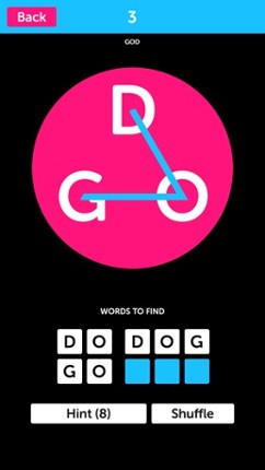 Pink Letters - Word Search Puzzle Game Image