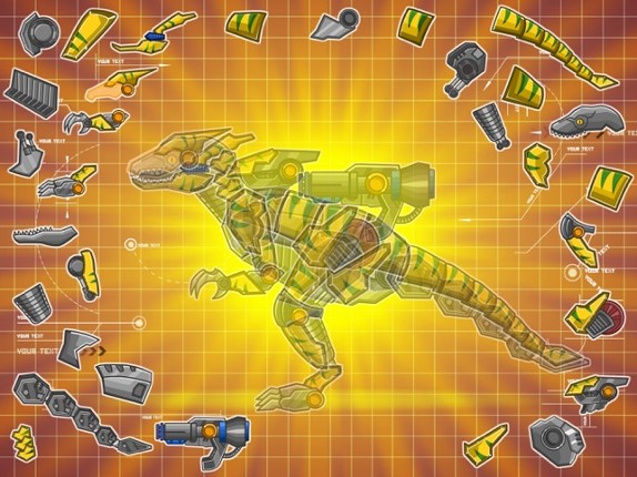 Steel Dino Toy：Mechanic Raptors - 2 player game screenshot