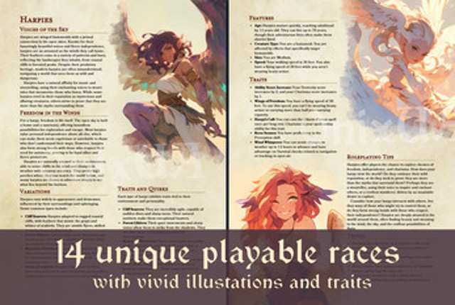 14 unusual playable races for 5e (Digital PDF) screenshot