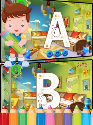 ABC Alphabet Phonics Coloring Book - English Vocabulary For Preschool Kids Games screenshot
