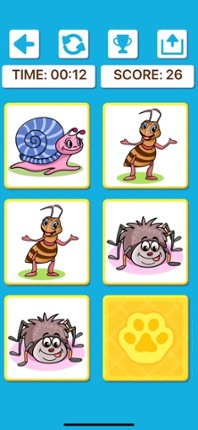 Animal Memory Matching Games screenshot