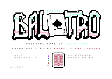 Games like Balatro for the Commodore 64 / C64 (work in progress)