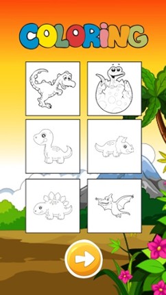 Dinosaur Coloring Book Draw and Paint Dino Games screenshot
