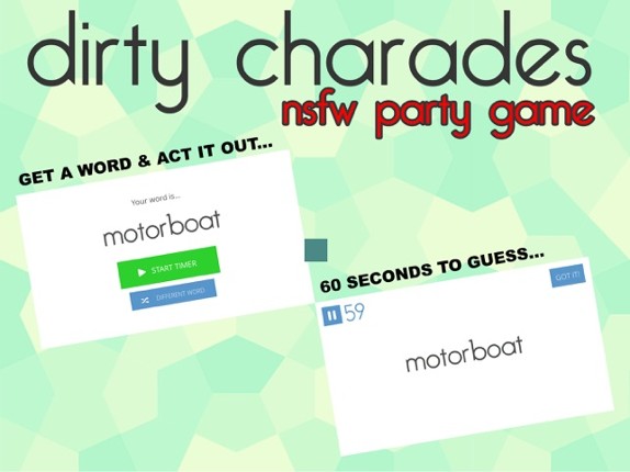 Dirty Charades NSFW Party Game Image