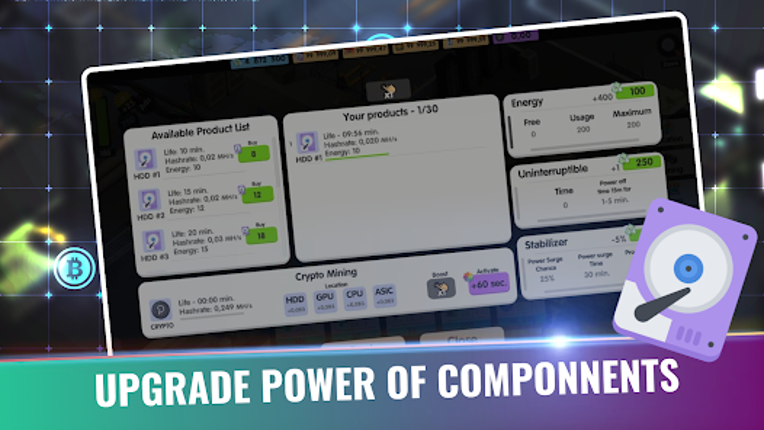 Bitcoin Factory Idle Miner BTC Image