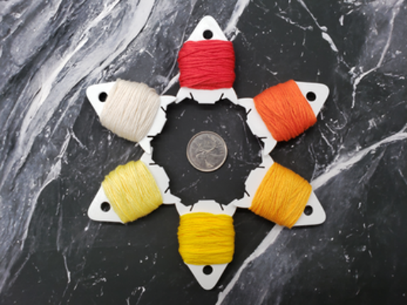 Spaceship - Decorative Cross Stitch Notion, Bobbin, STL Digital Download Image