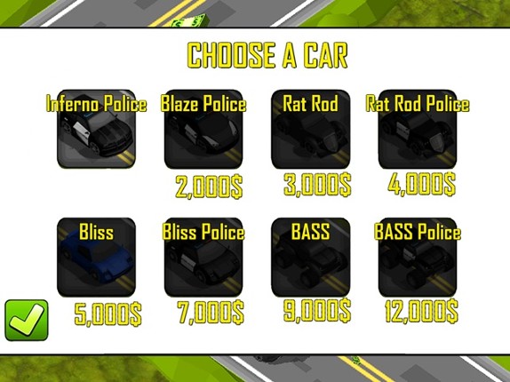 3D Zig-Zag  Police Chase  Cars -  Highway Hot Escape from Tokyo Street Image
