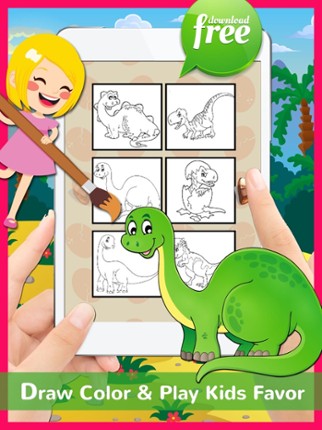 DinoArt Dinosaurs Coloring Book For Kids &amp; Toddler screenshot