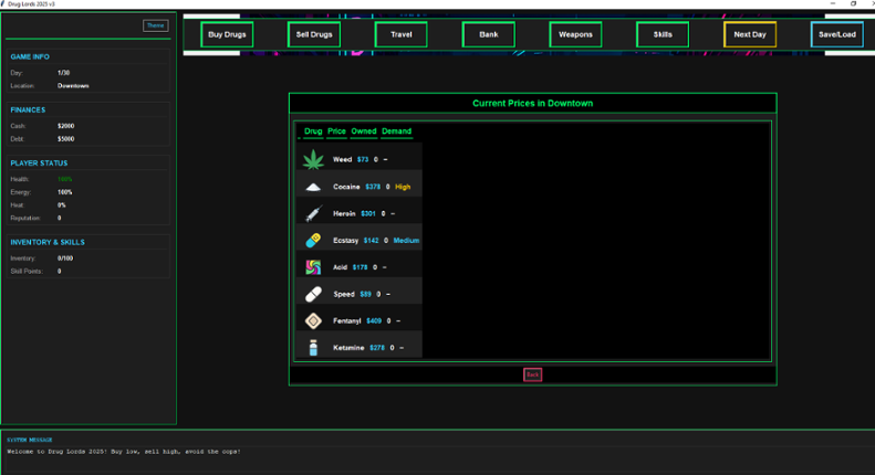 Free Drug Lords 2025 Version 3 (GUI Edition) Image