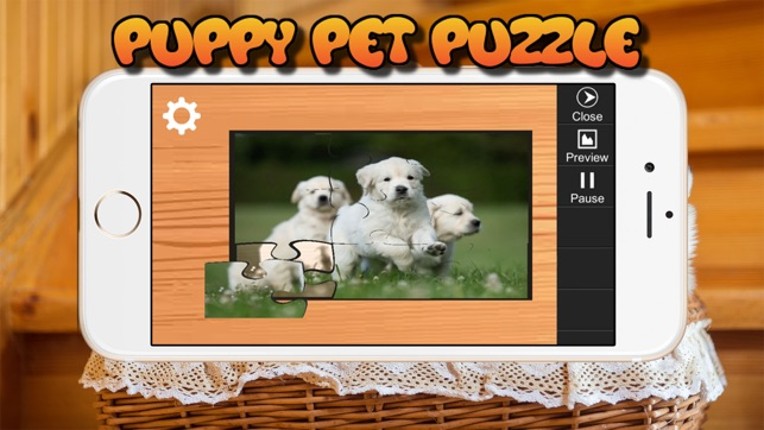 Puppy Pet Jigsaw Puzzle Cute Dog Animal Kids Games Image