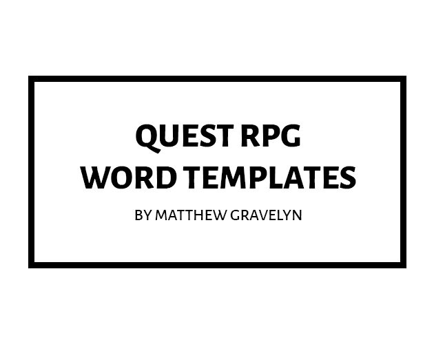Games like Quest RPG Templates for MS Word