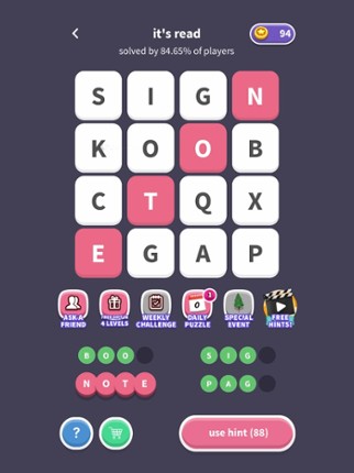 WordWhizzle Search screenshot