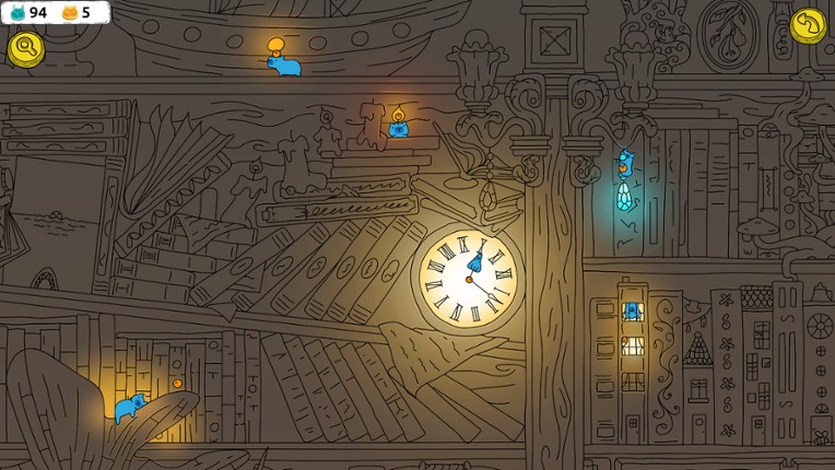 Hidden Capybaras with Orange in the Whimsical Library screenshot
