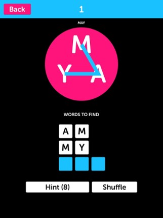 Pink Letters - Word Search Puzzle Game Image