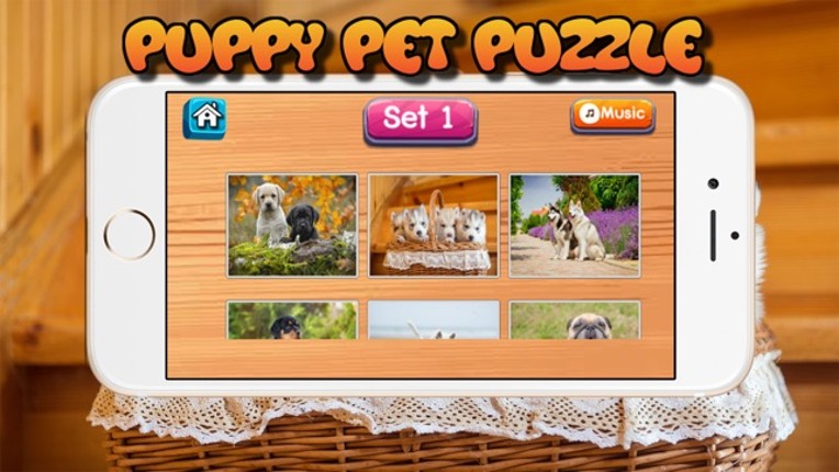 Puppy Pet Jigsaw Puzzle Cute Dog Animal Kids Games Image