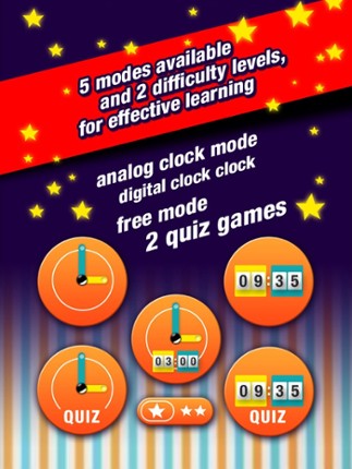 Telling Time for Kids - Game to Learn to Tell Time easily screenshot