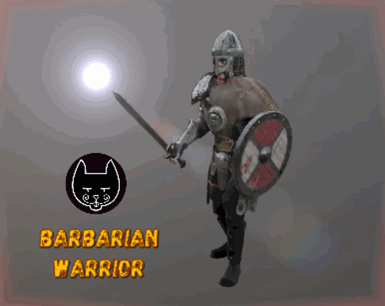 Barbarian Warrior Low-poly 3D model Image