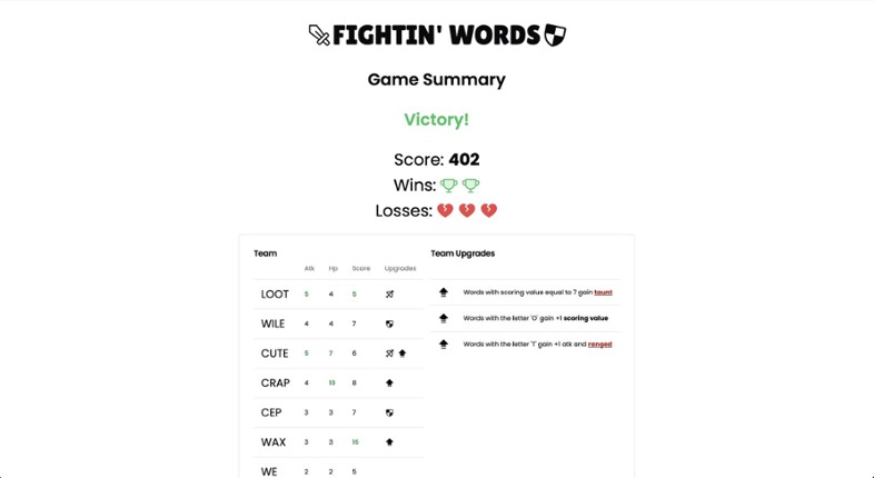 Fightin' Words screenshot