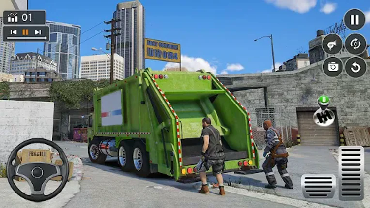 City Garbage Trash Truck Game Image