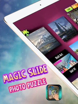 Magic Slide Photo Puzzle – Challenge Kids to Move & Match Tiles and Un-block The Picture.s screenshot