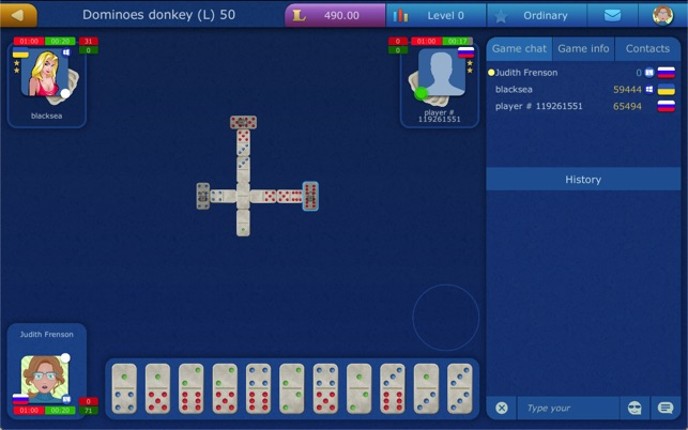 Online Dominoes LiveGames screenshot