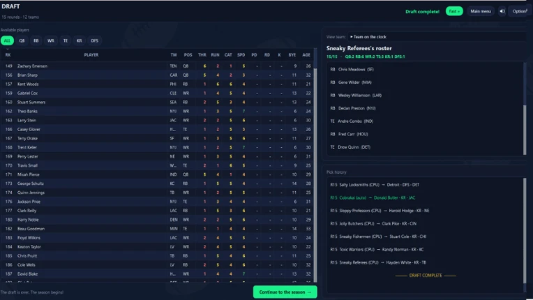 ReDraft: The Fantasy Football Simulator Image
