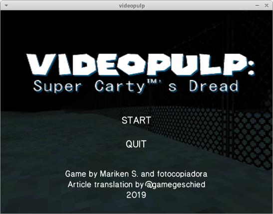 Videopulp: Super Carty's Dread Game Cover