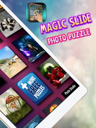 Magic Slide Photo Puzzle – Challenge Kids to Move & Match Tiles and Un-block The Picture.s screenshot