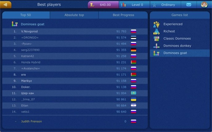 Online Dominoes LiveGames screenshot