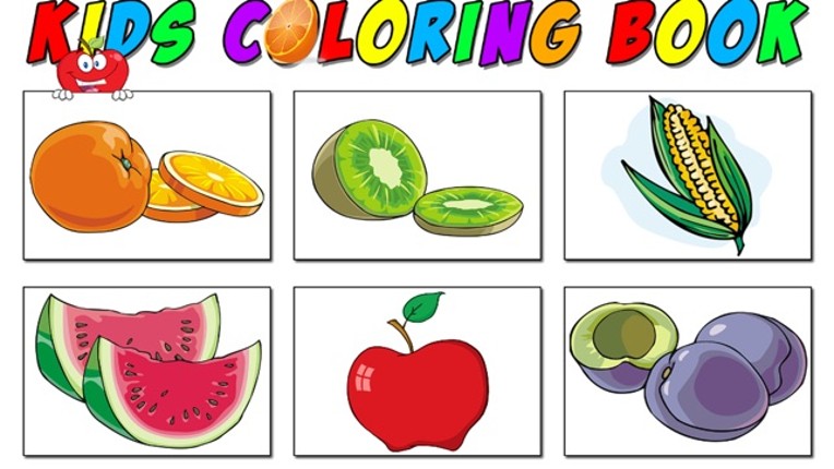 Color The Fruits And Vegetables Coloring Pages Image
