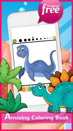 DinoArt Dinosaurs Coloring Book For Kids &amp; Toddler screenshot