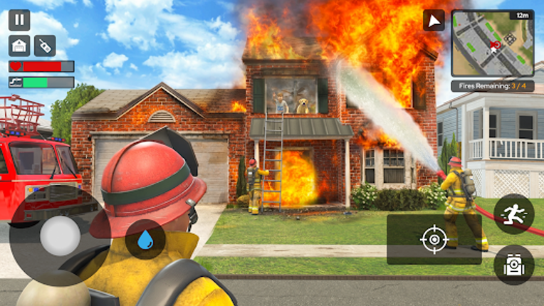 Fire Truck Firefighter Squad Image