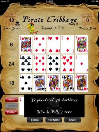 Pirate Cribbage screenshot