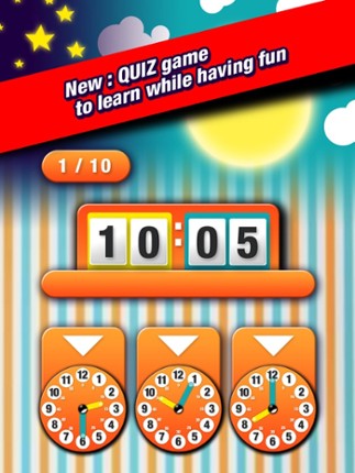 Telling Time for Kids - Game to Learn to Tell Time easily screenshot