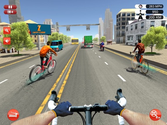 Bicycle City Rider: Endless Highway Racer screenshot