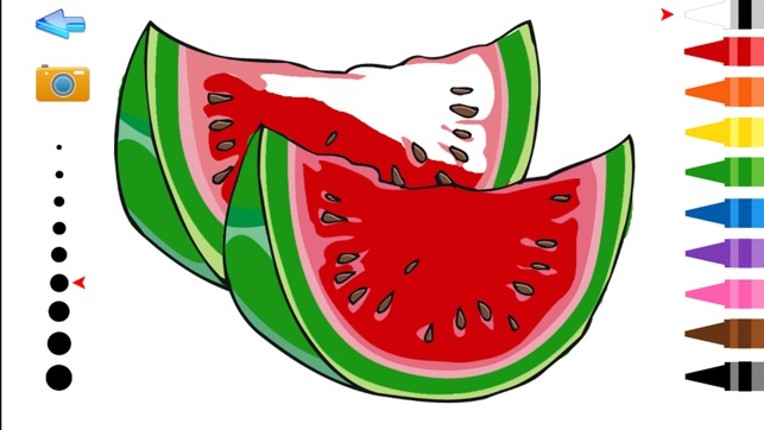 Color The Fruits And Vegetables Coloring Pages Image