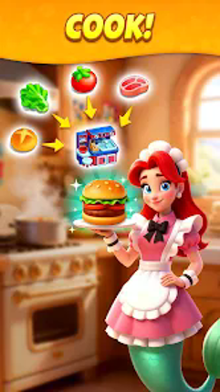 Merge Ocean: Cooking & Design screenshot