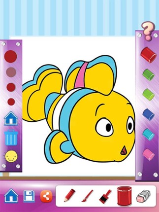 Ocean Drawing Coloring Book - Cute Caricature Art Ideas pages for kids screenshot
