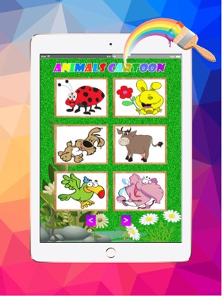 Animals Cartoon art pad : Learn to paint and draw animals coloring pages printable for kids free screenshot