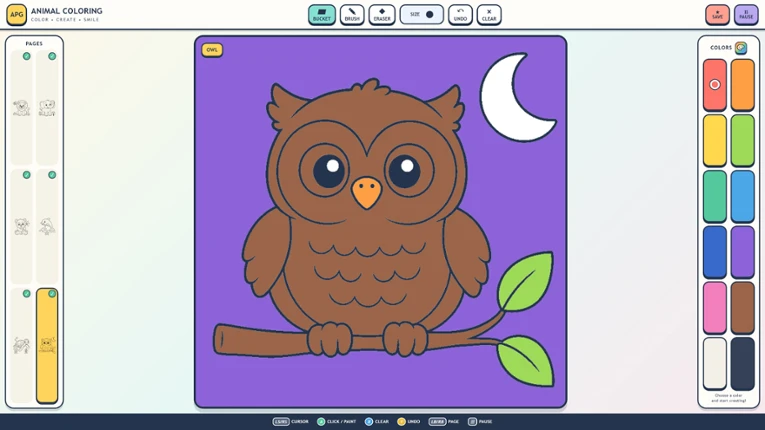 APG Animal Coloring Image