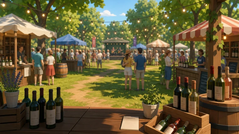 Outdoor Wine Market Simulator Image