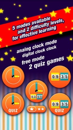 Telling Time for Kids - Game to Learn to Tell Time easily screenshot