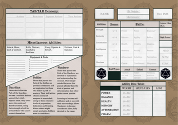 Vagrant SRD 1.2 (CC License + Character Sheets) Image