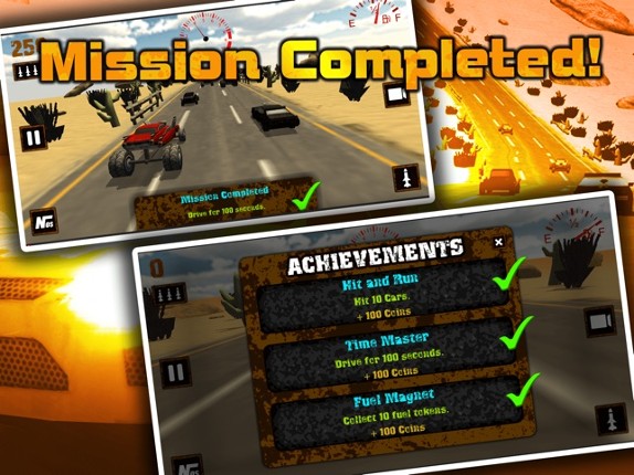 Mega Smash Real Combat Fast Car Road Racing 3D Simulator Game screenshot