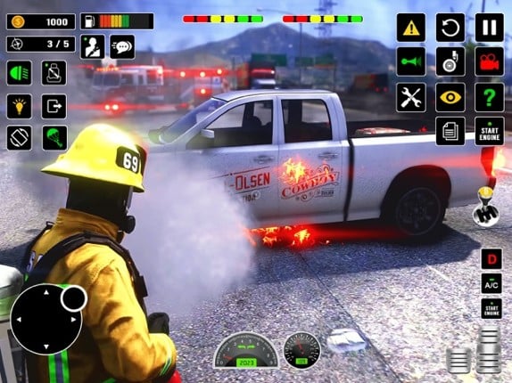 US Firefighter Truck Driving screenshot