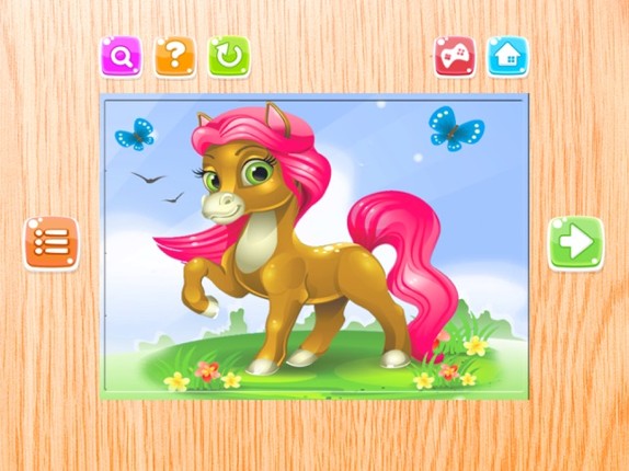 Cartoon Puzzle Pony Jigsaw Puzzles Box For Kids Image