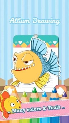 Ocean Drawing Coloring Book - Cute Caricature Art Ideas pages for kids Image