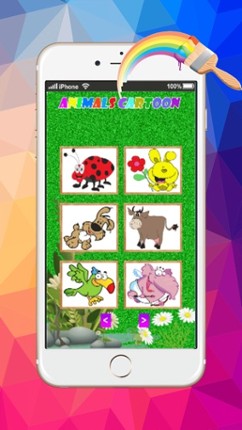 Animals Cartoon art pad : Learn to paint and draw animals coloring pages printable for kids free Image