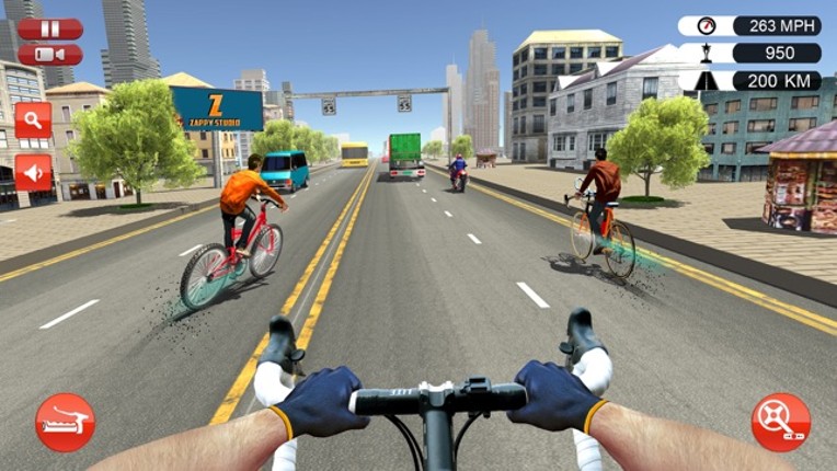 Bicycle City Rider: Endless Highway Racer screenshot