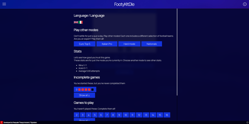 FootyKitDle screenshot